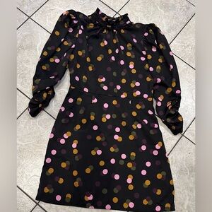 Who What Wear High Neck Dot Dress Size Medium